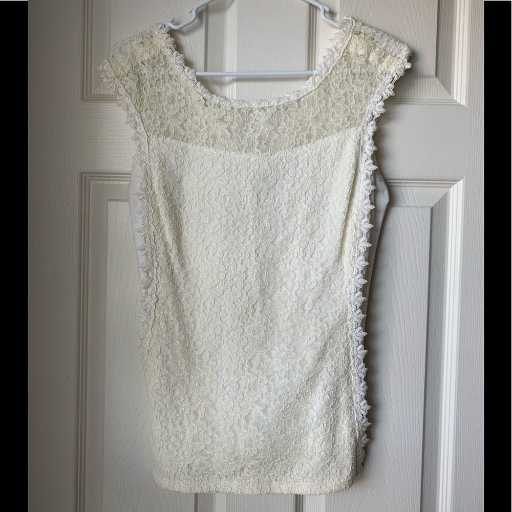 Like new! Express white lace top